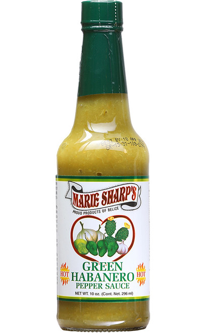 Marie Sharp's Hot Nopal / Prickly Pear Green Habanero, 10oz.