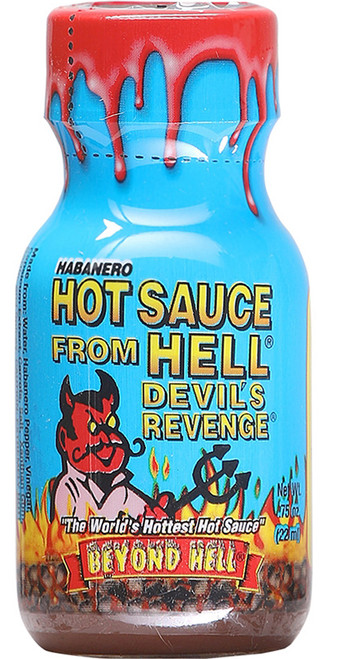 Mini Habanero Hot Sauce From Hell Devil's Revenge, .75oz.