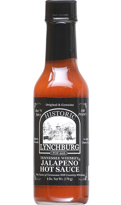 Historic Lynchburg Tennessee Whiskey Jalapeno Hot Sauce with Jack Daniels, 6oz.
