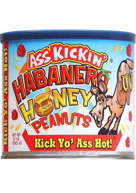 Ass Kickin Habanero Honey Roasted Peanuts, 12oz.