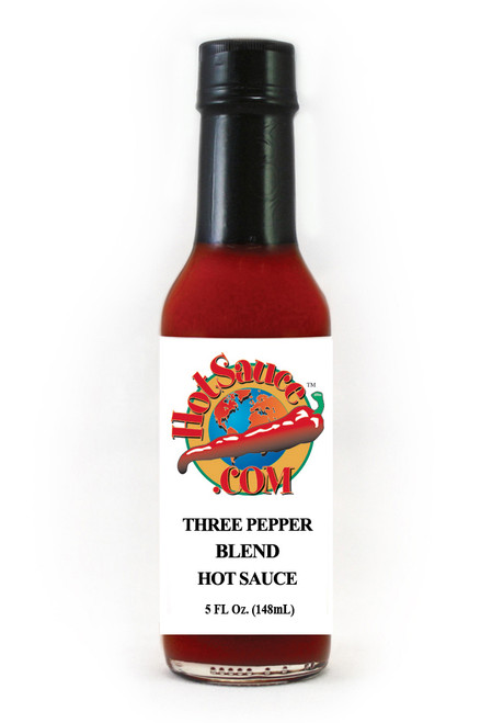 Private Label Hot Sauce - Three Pepper Habanero, Cayenne & Tabasco Hot Sauce, 5oz.