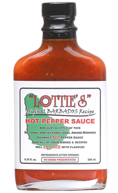 Lottie's Original Barbados Red Hot Pepper Sauce, 6.75oz.