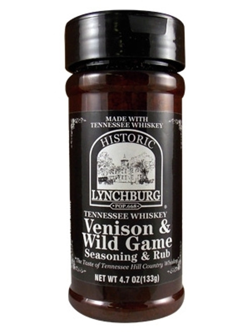Historic Lynchburg Tennessee Whiskey Venison and Wild Game Seasoning and Rub, 4.7oz