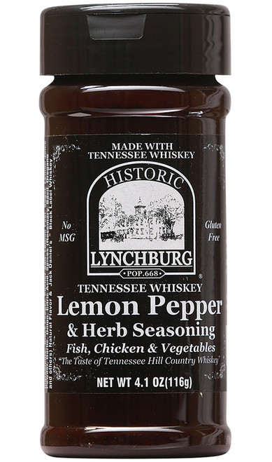 Historic Lynchburg Tennessee Whiskey Lemon Pepper and Herb Seasoning, 4.1oz