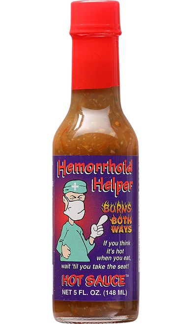 Hemorrhoid Helper Burns Both Ways Hot Sauce, 5oz.