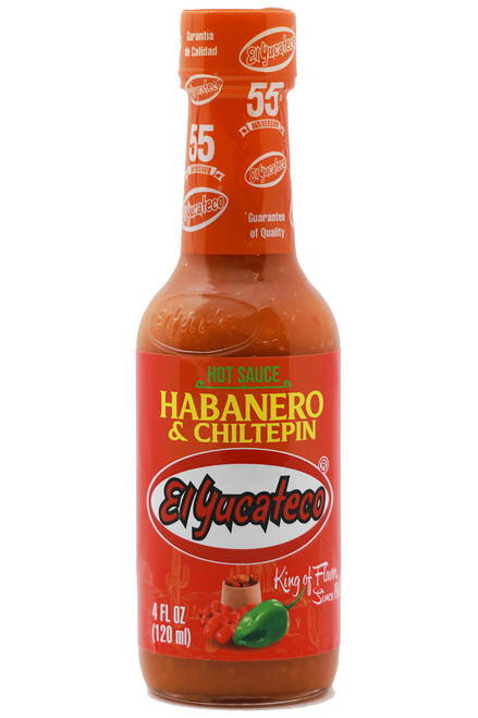 El Yucateco Habanero & Chiltepin Hot Sauce, 4oz.