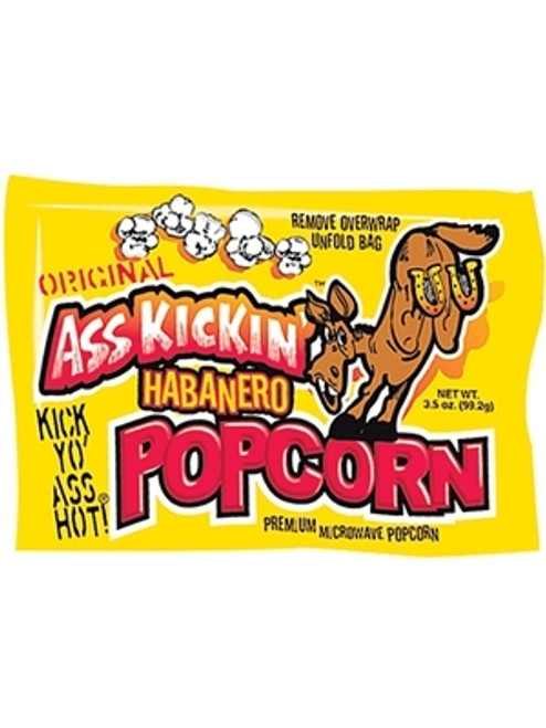 Ass Kickin Hot Habanero Popcorn, 3.5oz.