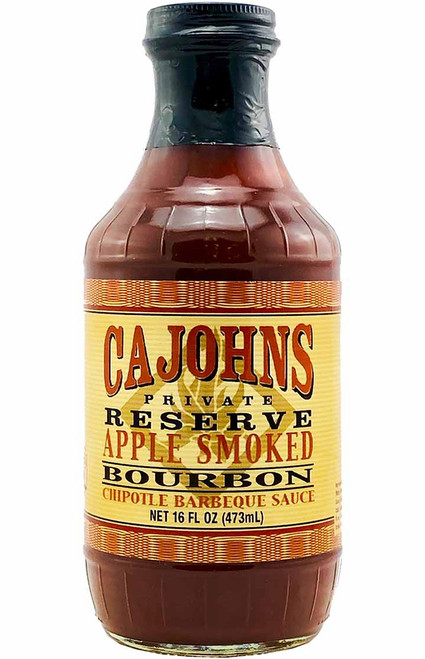 CaJohn's Applewood Smoked Bourbon Chipotle Barbecue Sauce, 16oz.