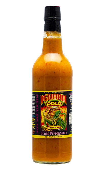 Iguana Gold Golden Habanero Island Pepper Sauce, 25.7oz.