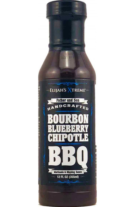 Elijah's Extreme Bourbon Infused Blueberry Chipotle BBQ, 12oz.