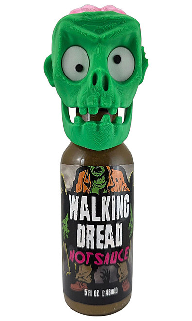 Walking Dread Hot Sauce with Zombie Face Bottle Head, 5oz.