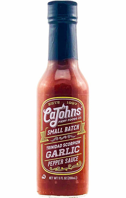 CaJohn's Small Batch Trinidad Scorpion Garlic Pepper Sauce, 5oz.