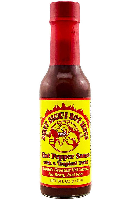 Dirty Dick's Hot Pepper Sauce With a Tropical Twist, 5oz.