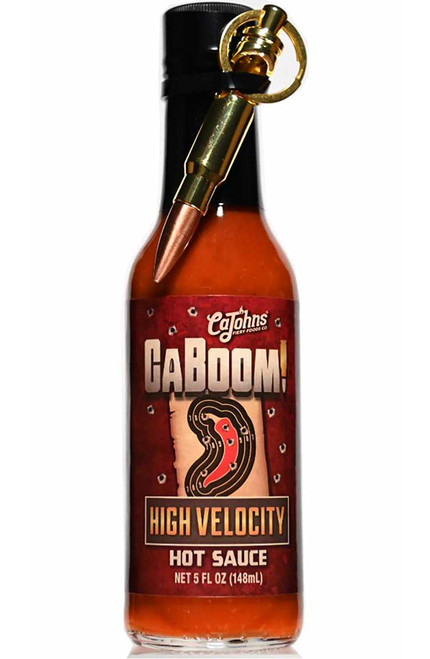 Caboom! High Velocity Hot Sauce with Bullet Keychain, 5oz.
