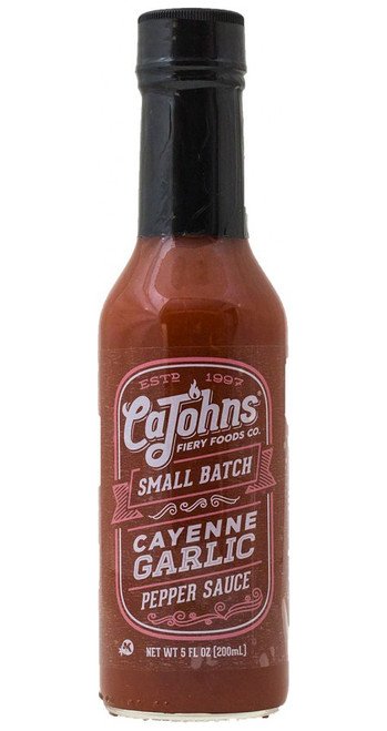 CaJohn's Small Batch Cayenne Garlic Pepper Sauce, 5oz.