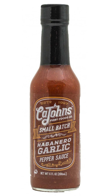 CaJohn's Small Batch Habanero Garlic Pepper Sauce, 5oz.