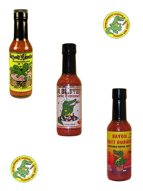 Bayou Hot Sauces Milder Gift Set, 3/5oz.