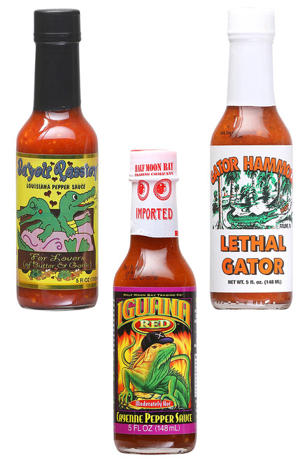 Best of Cayenne Pepper Hot Sauces Gift Set, 3/5oz.