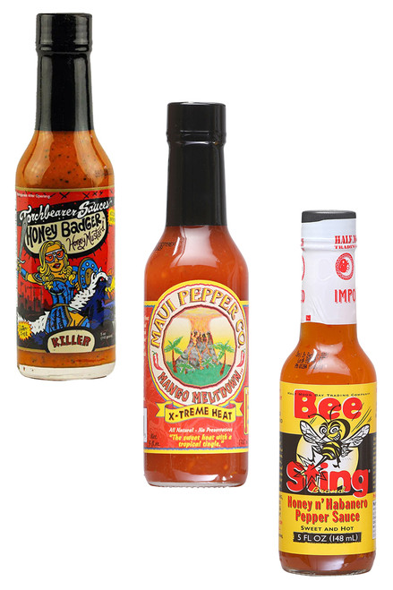 Best Of Honey Hot Sauces Gift Set, 3/5oz.