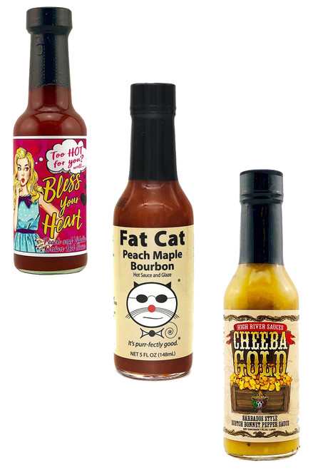 Best Of Peach Hot Sauces Gift Set, 3/5oz.