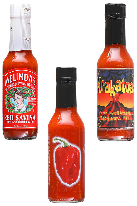 Best of Red Savina Pepper Hot Sauces Gift Set, 3/5oz.