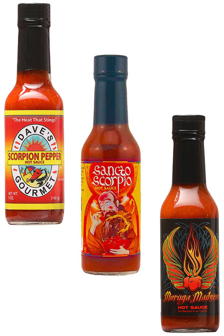 Best of Scorpion Pepper Hot Sauces Gift Set, 3/5oz.