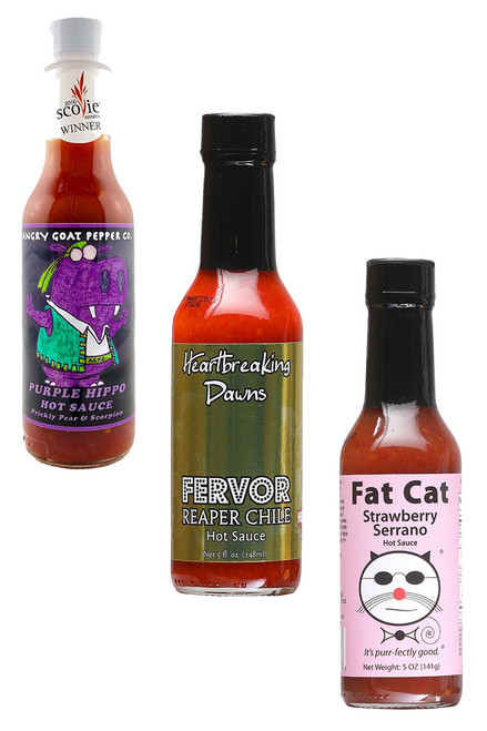 Best of Strawberry Infused Hot Sauces Gift Set, 3/5oz.