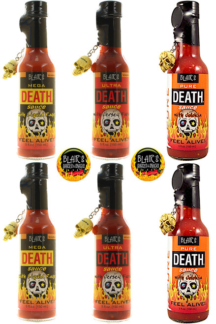 Blair's Hotter Death Hot Sauces Six Pack, 6/5oz.