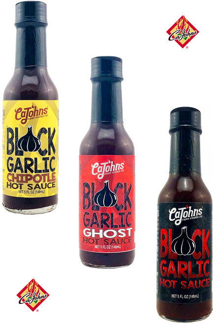 CaJohn's Black Garlic Hot Sauces 3 Pack, 3/5oz.