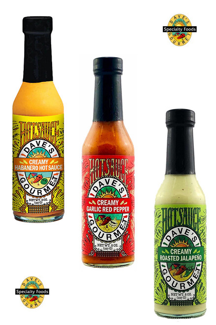 Dave's Gourmet Creamy Hot Sauce Gift Pack, 3/8oz.