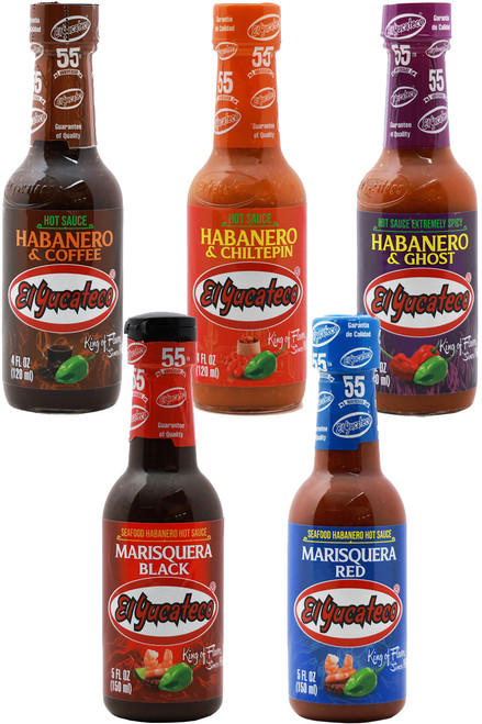 El Yucateco New Exotic Hot Sauces Gift Set, 5/4oz.
