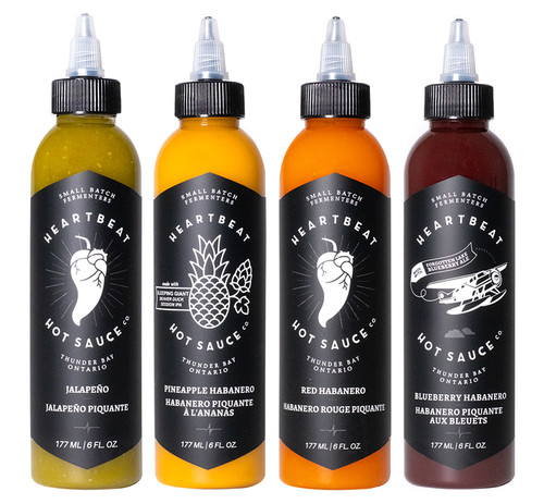 Heartbeat Hot Sauces 4 Pack, 4/6oz.