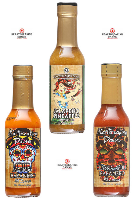 Heartbreaking Dawns Milder Hot Sauce 3 Pack, 3/5oz.