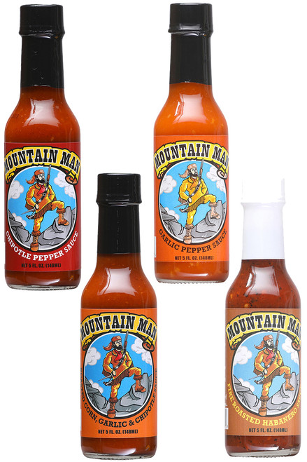 Mountain Man Hot Sauces Gift Set, 4/5oz.