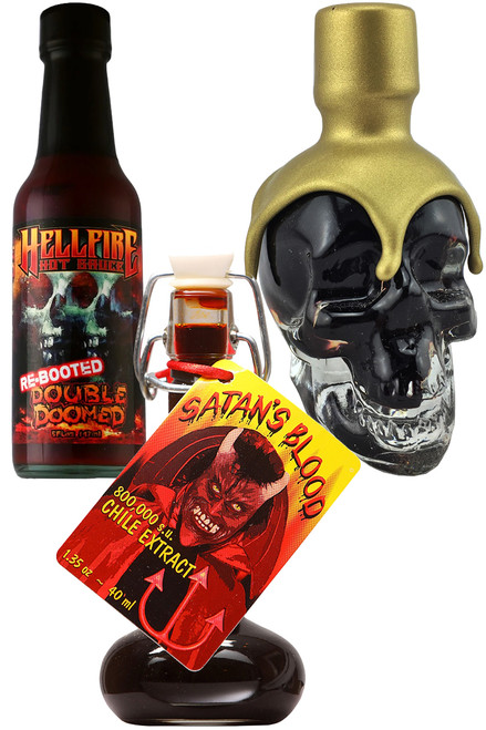 Scariest Pepper Extracts Gift Set, 5oz, 1.7oz, 1.35oz.