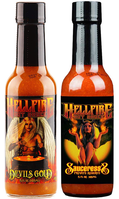Hellfire Golden Queens Hot Sauces Set, 2/5oz.