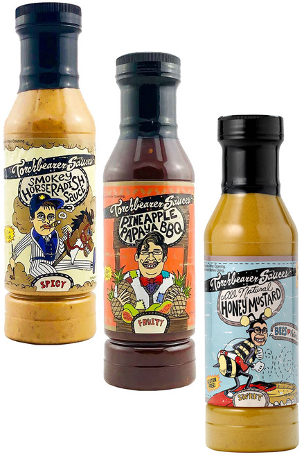 Torchbearer Fruity Tangy Spicy BBQ Sauces Gift Pack
