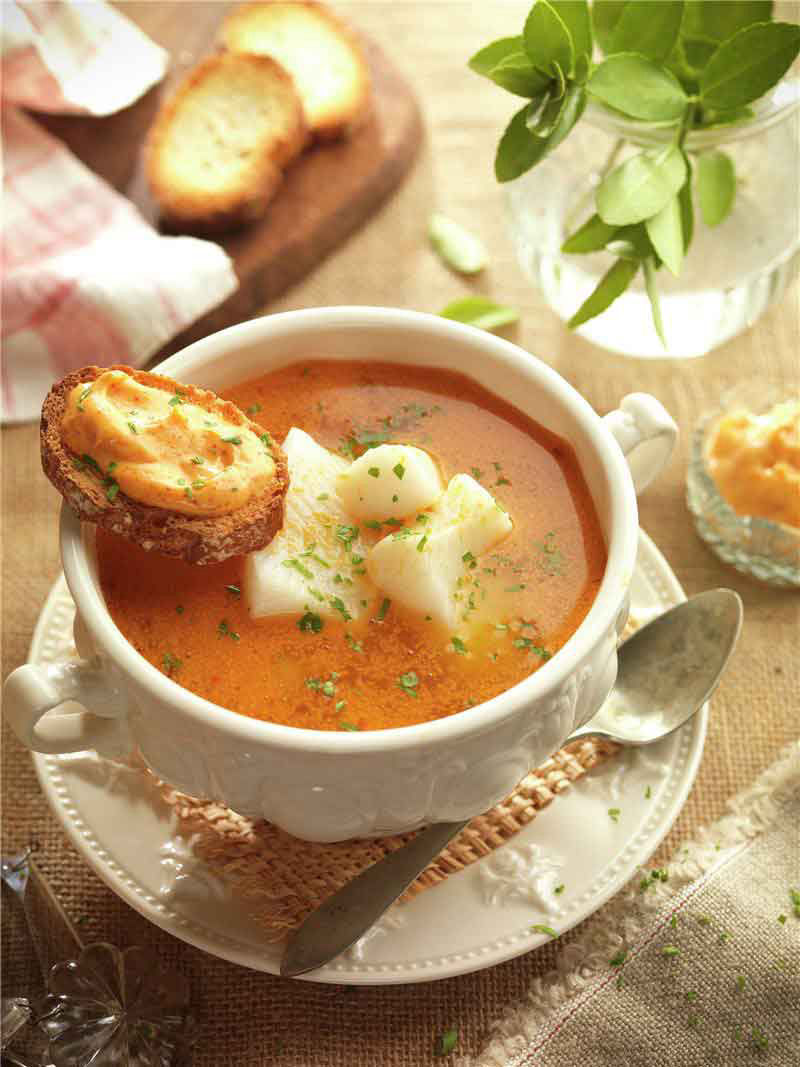 Bouillabaisse with rouille sauce